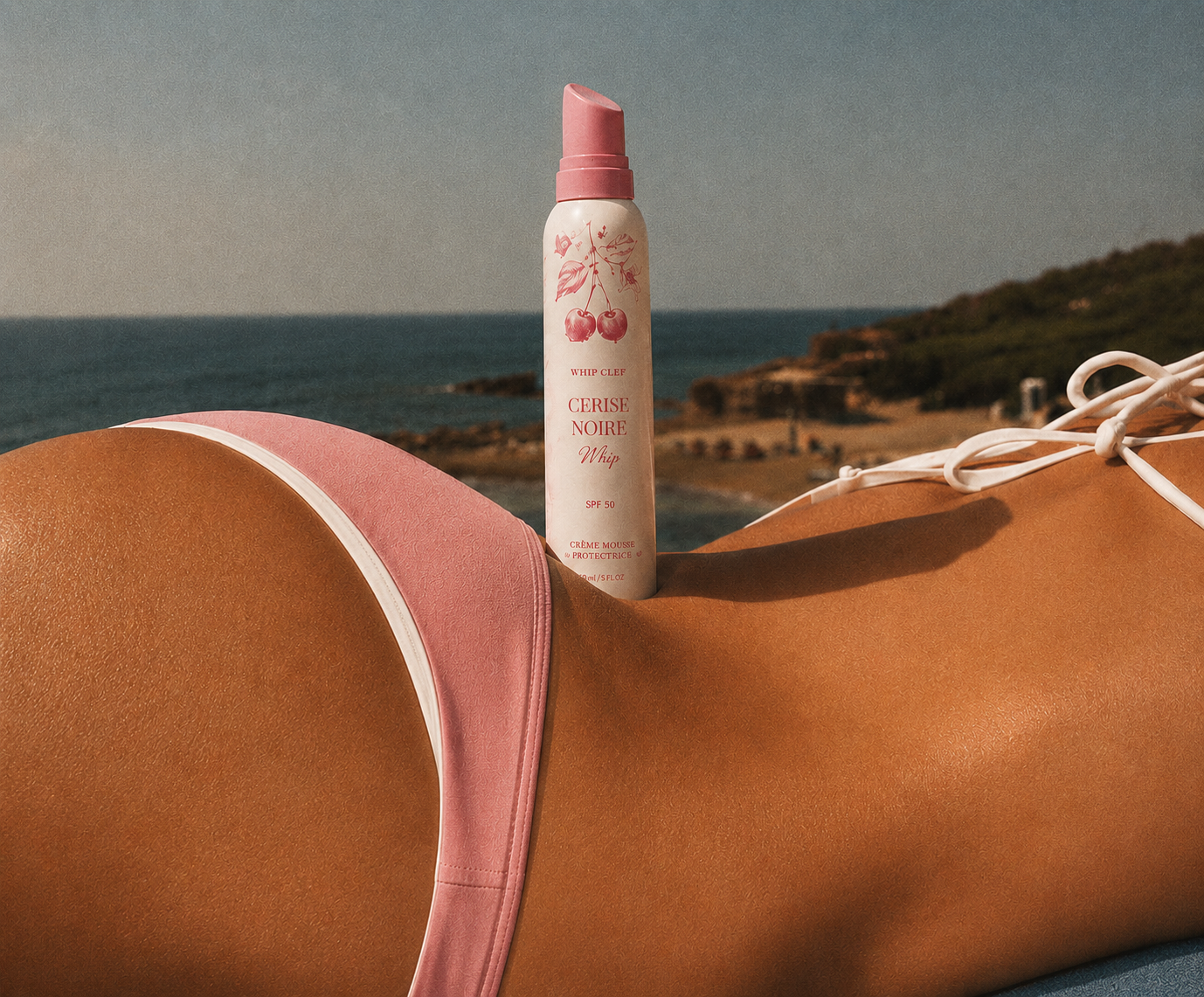 Cerise Noire mousse on golden sun-kissed skin